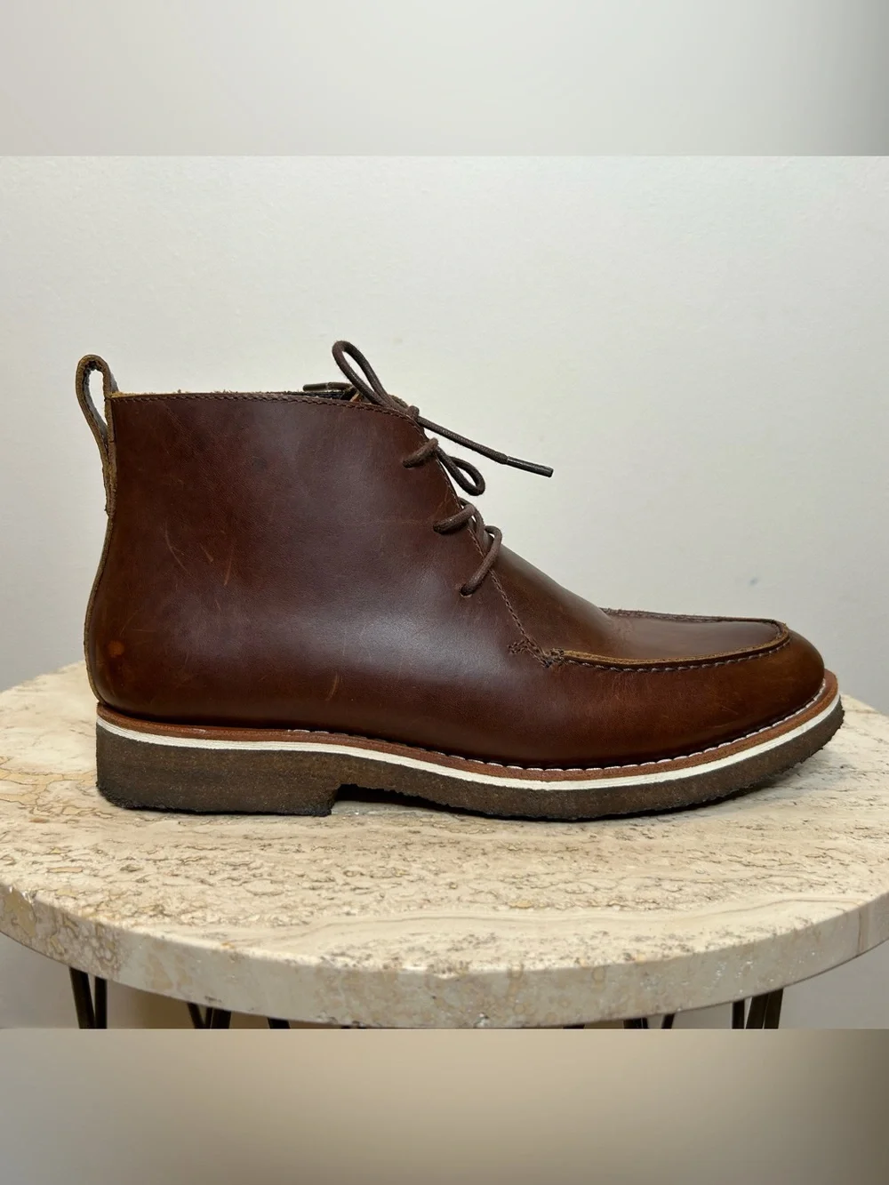 Helm The Whalen Men's Leather Chukka Boots in Dark Brown Size 9M